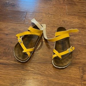 BIRKENSTOCK YARA WRAP AROUND SANDAL YELLOW